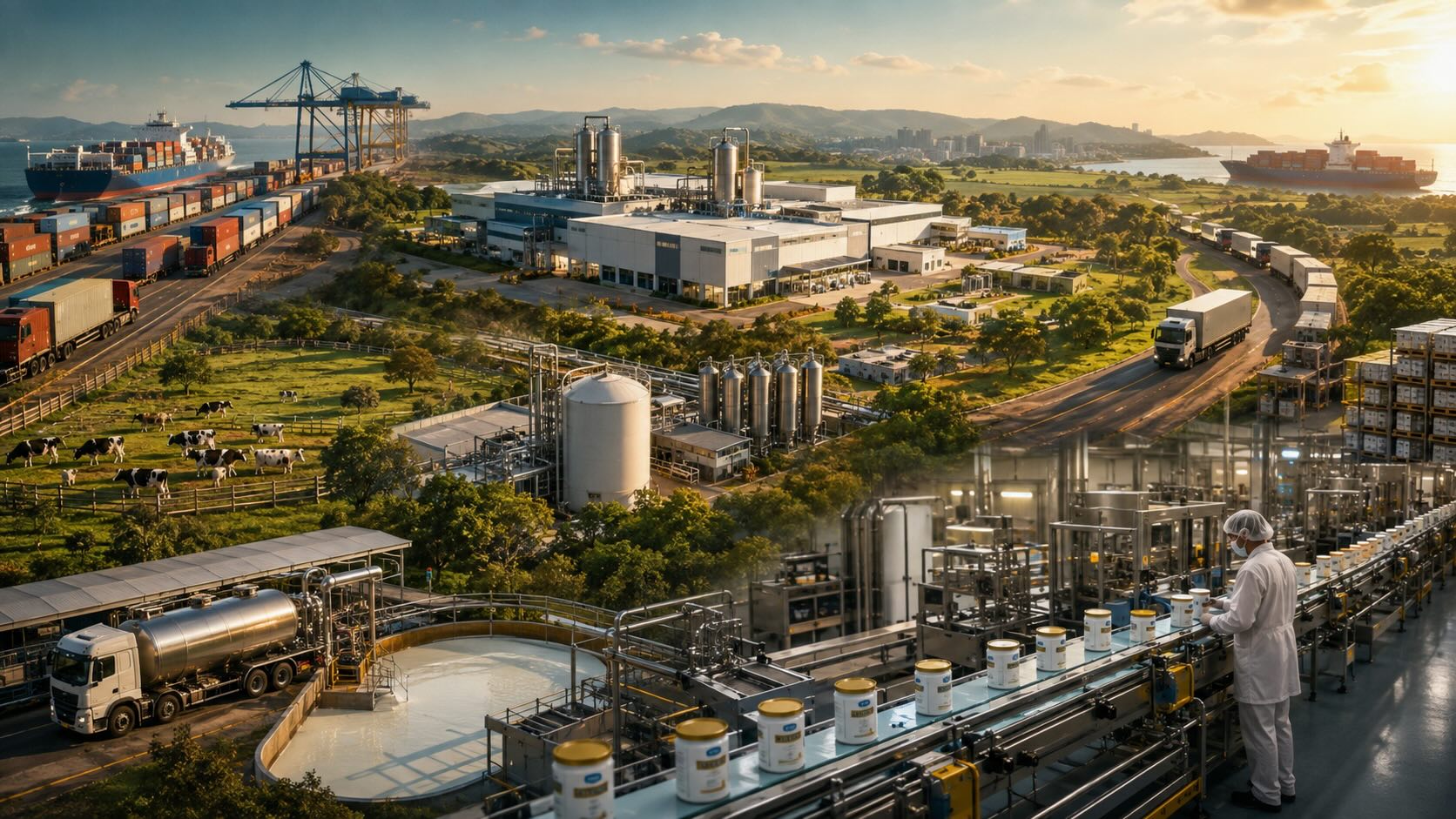 Производство детских смесей Nestlé в Бразилии: молочные фермы, переработка сырья, современная фабрика и экспортная логистика