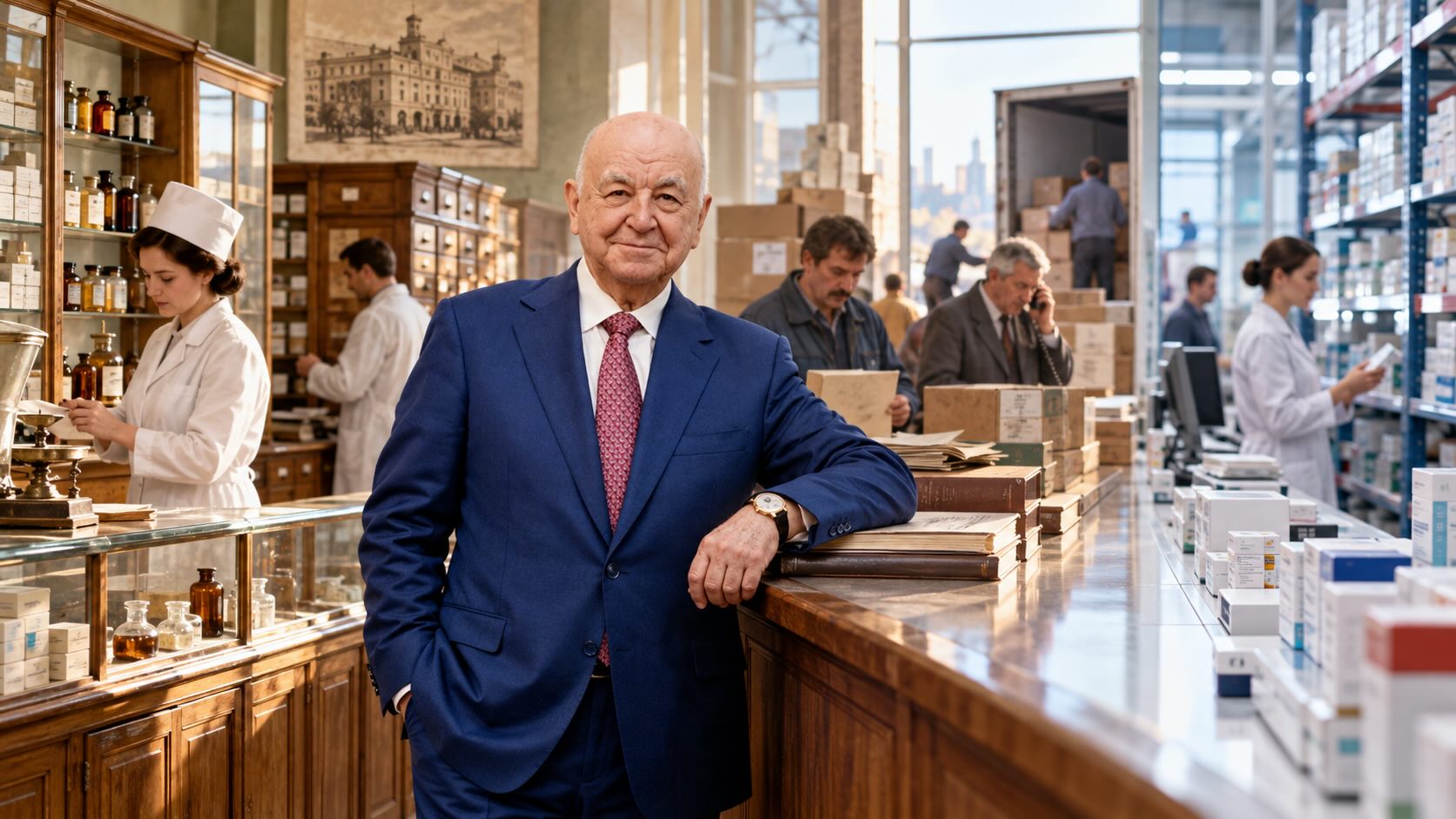 Александр Апазов на фоне сменяющихся эпох российской фармации — от советской аптечной системы до современного фармацевтического рынка